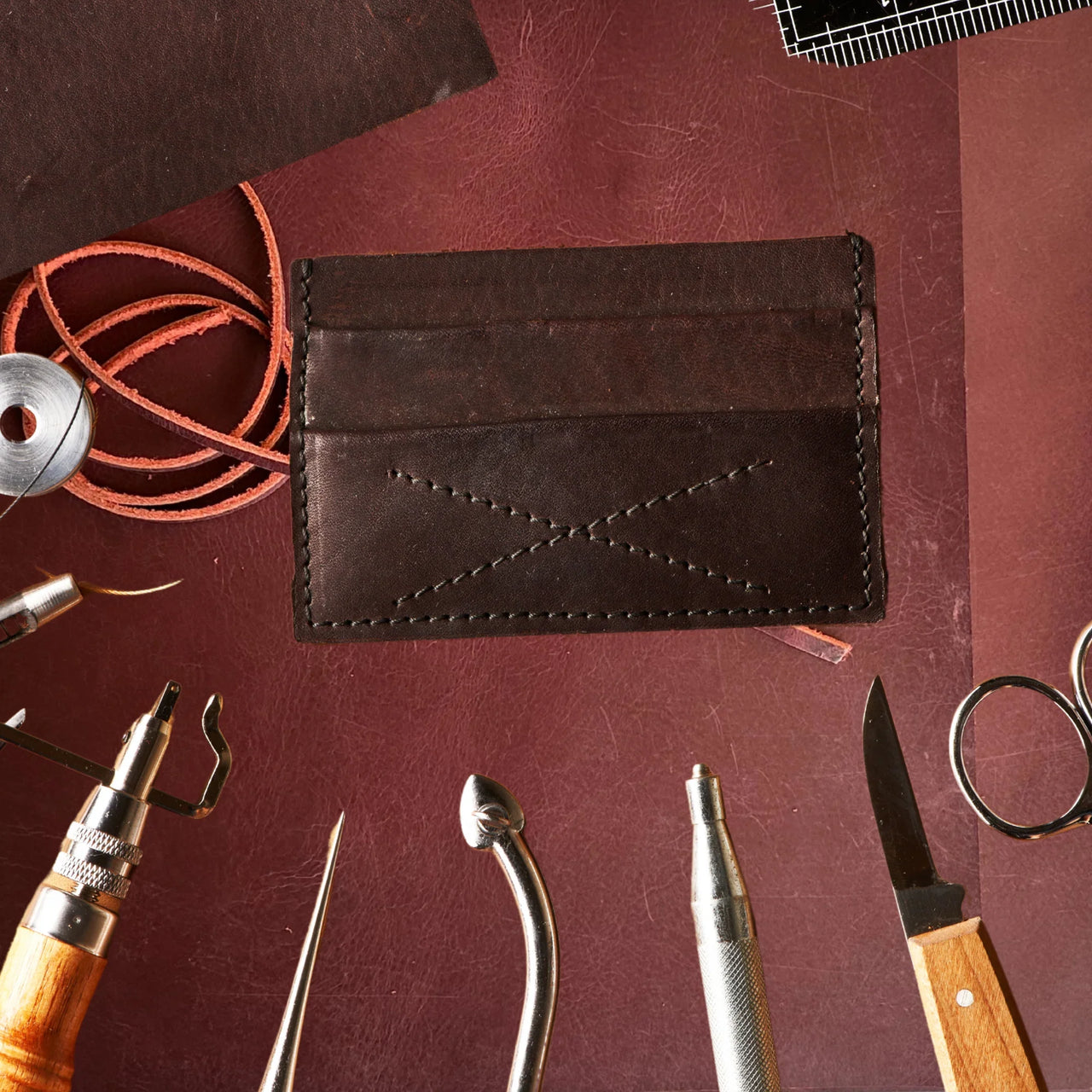 Premium Full Cowhide Leather Sheets (3-Pack) with 91 cm Cord – Perfect for DIY Crafts, Wallets & Jewelry
