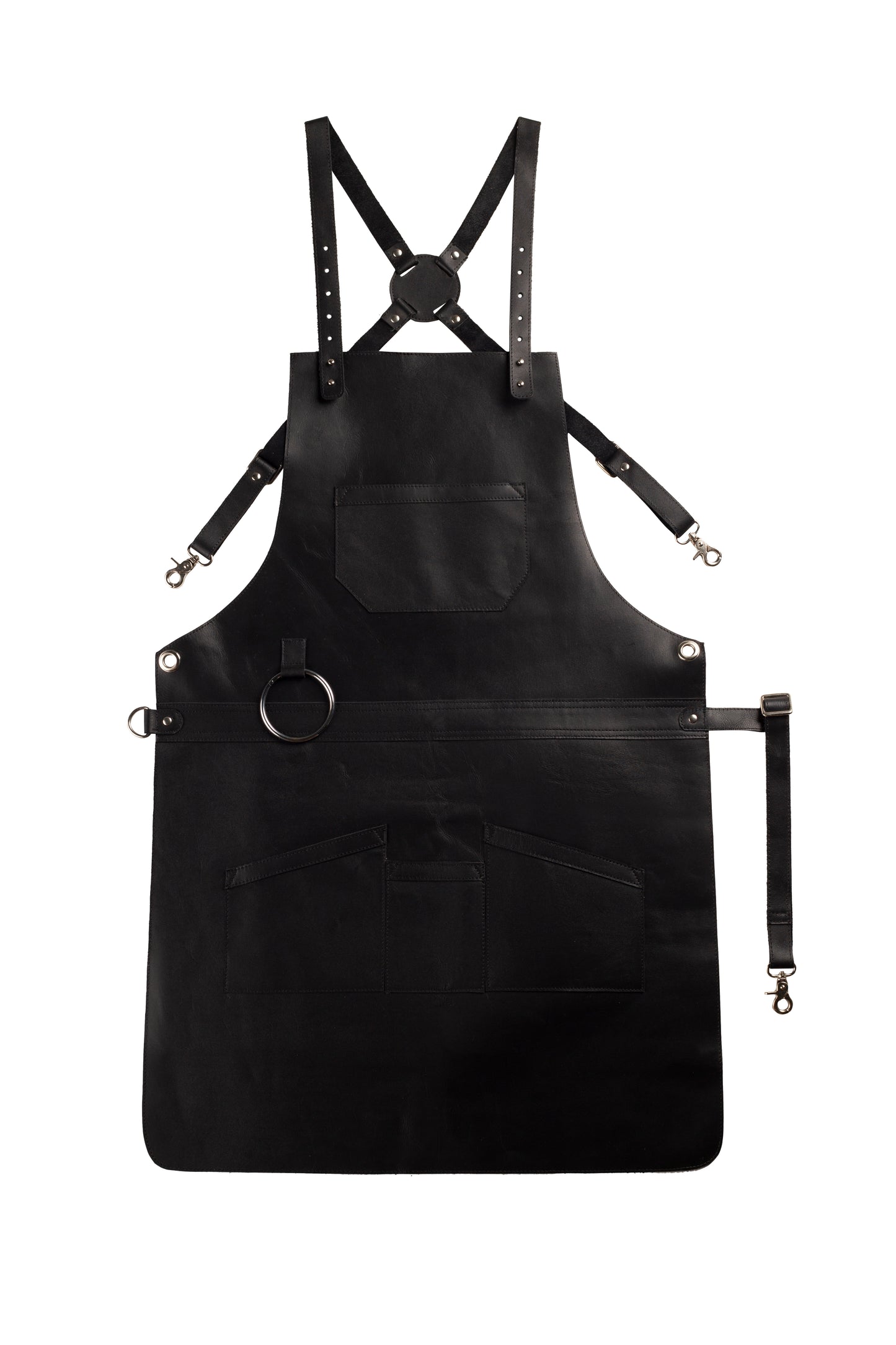 real leather multi-pocket apron butcher apron - bbq apron - cooking apron