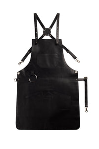 Real Leather Multi-Pocket Apron Butcher Apron - BBQ Apron - Cooking Apron