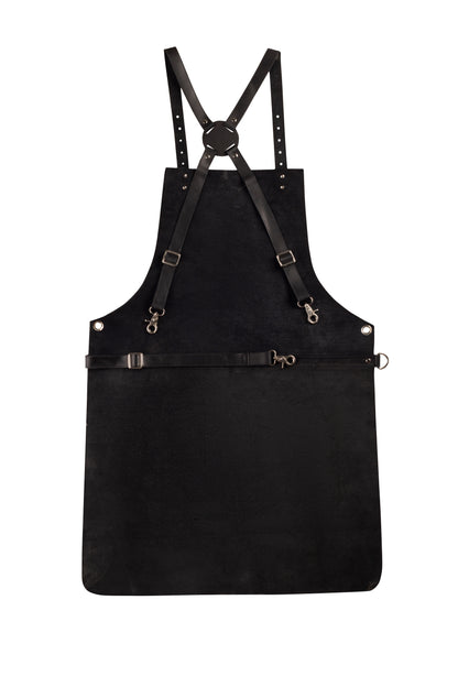 Real Leather Multi-Pocket Apron Butcher Apron - BBQ Apron - Cooking Apron