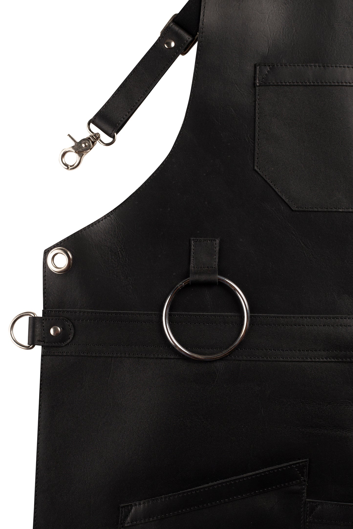 real leather multi-pocket apron butcher apron - bbq apron - cooking apron