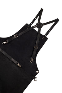 Real Leather Multi-Pocket Apron Butcher Apron - BBQ Apron - Cooking Apron
