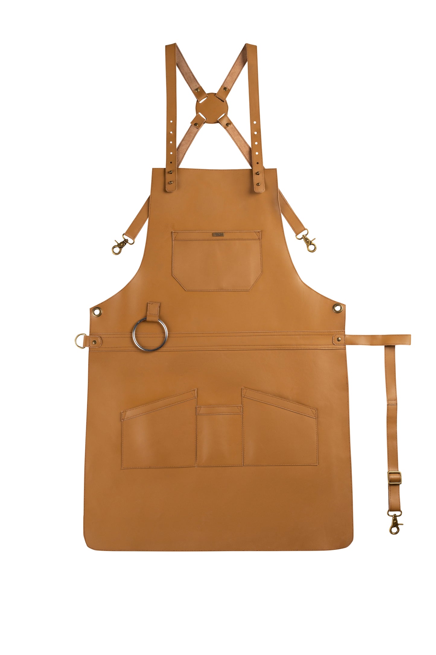 real leather multi-pocket apron butcher apron - bbq apron - cooking apron