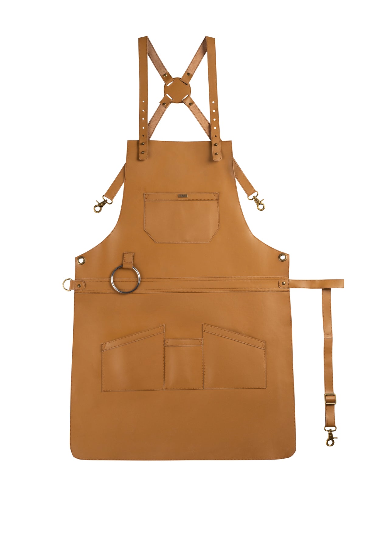 Real Leather Multi-Pocket Apron Butcher Apron - BBQ Apron - Cooking Apron
