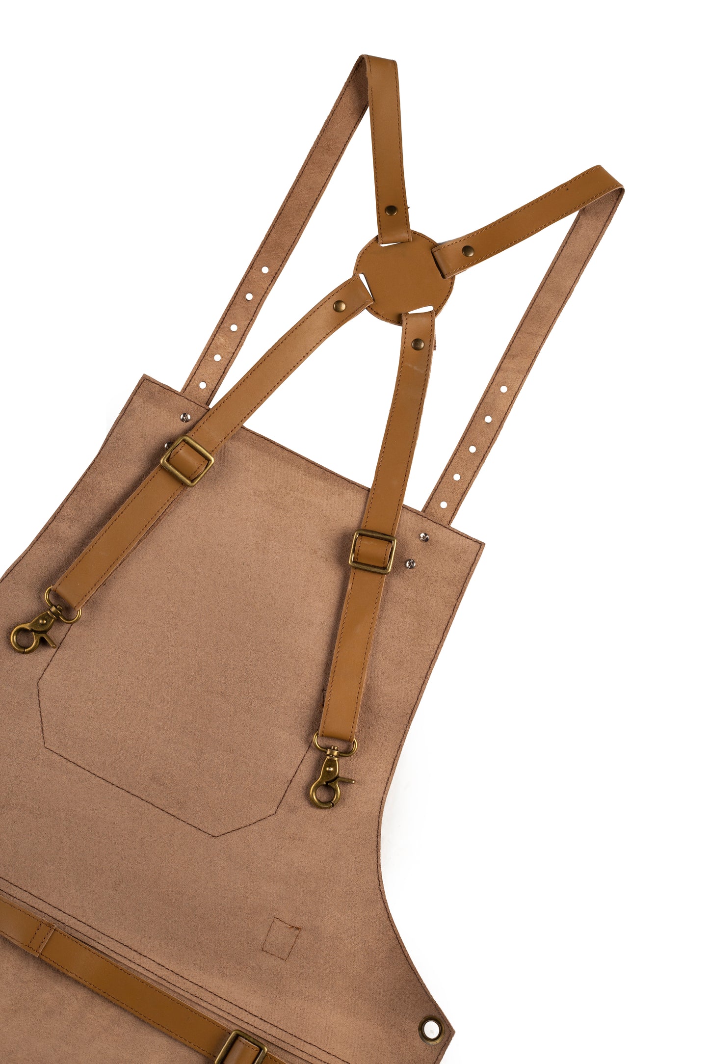 real leather multi-pocket apron butcher apron - bbq apron - cooking apron