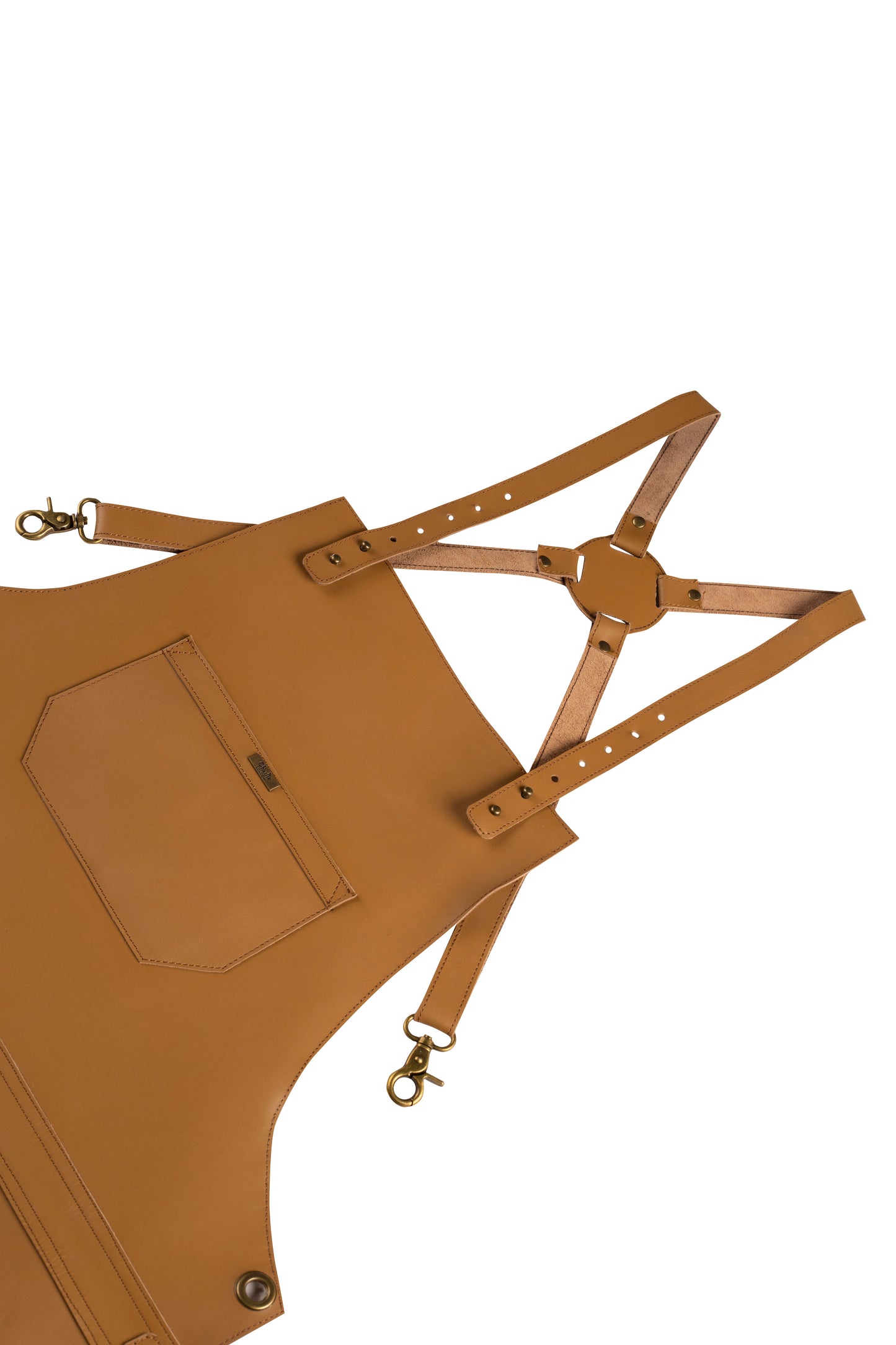 real leather multi-pocket apron butcher apron - bbq apron - cooking apron