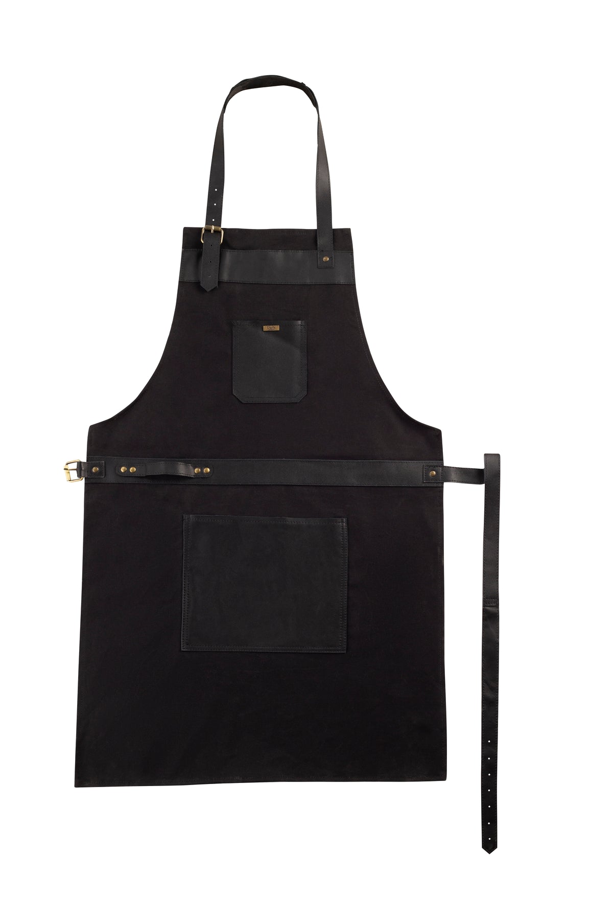 Apron with Leather Straps – Ideal for barbecue apron, Grilling, Woodworking, Chefs, and Butchers