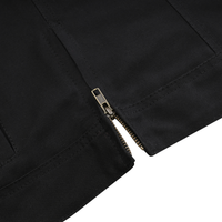 Women Waistcoat in Black Cotton Twill with Multiple Pockets