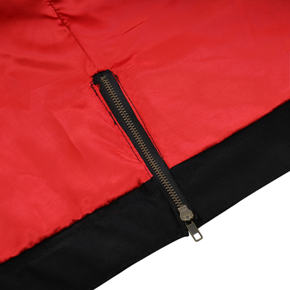 Women Waistcoat in Black Cotton Twill with Multiple Pockets