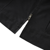 Women Waistcoat in Black Cotton Twill with Multiple Pockets