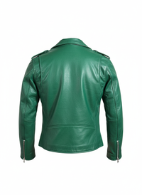 Black Classic Womens Brando Motorcycle Leather Jacket Ladies Biker Cowhide