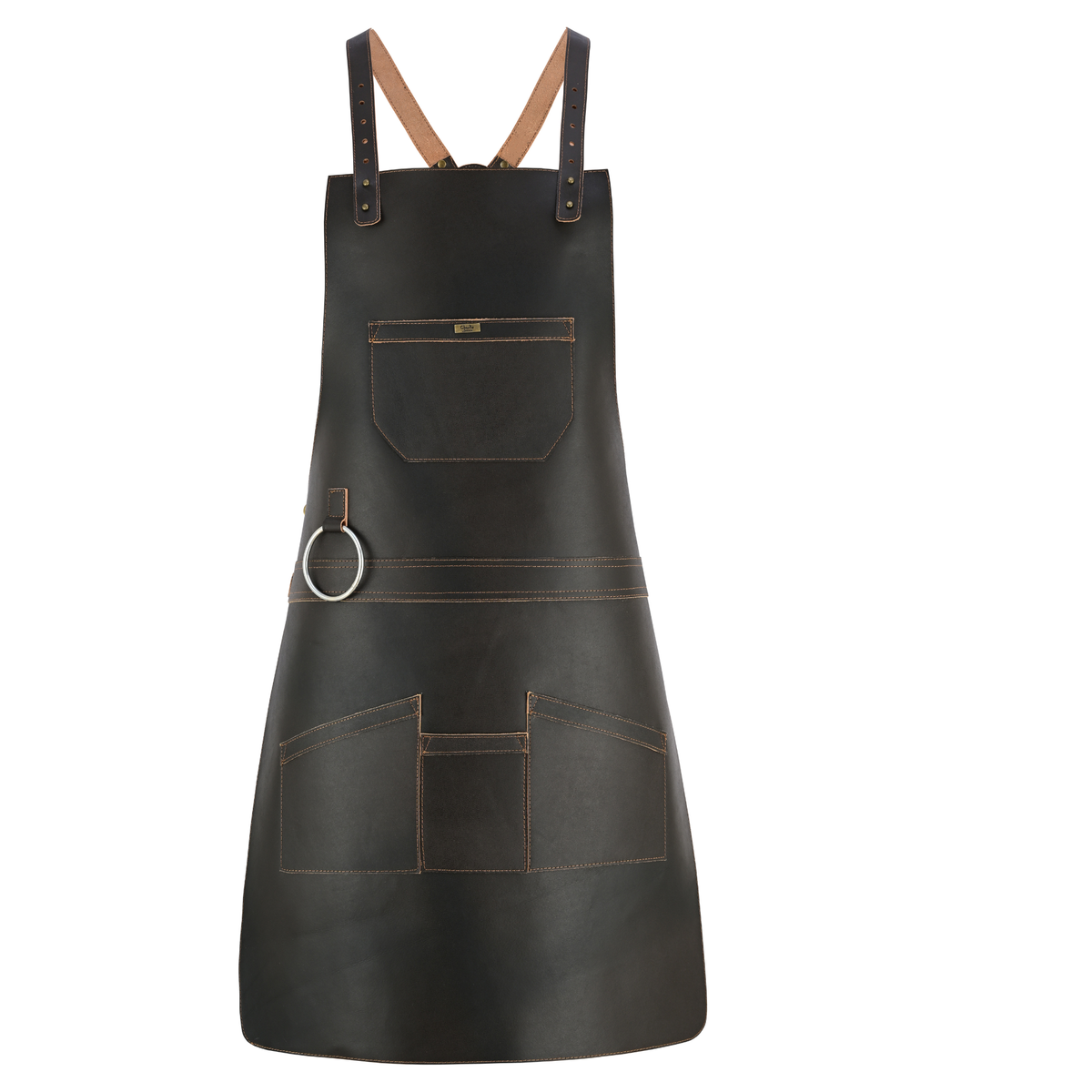real leather multi-pocket apron butcher apron - bbq apron - cooking apron