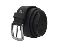 Leather Belts for Men Plain Genuine Leather Belt Black & Brown