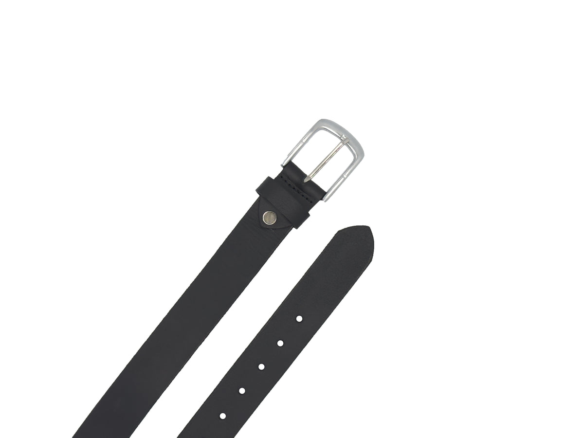 Leather Belts for Men Plain Genuine Leather Belt Black & Brown