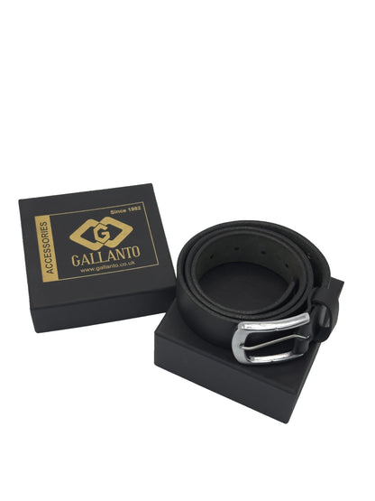 Leather Belts for Men Plain Genuine Leather Belt Black & Brown