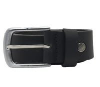 Leather Belts for Men Plain Genuine Leather Belt Black & Brown