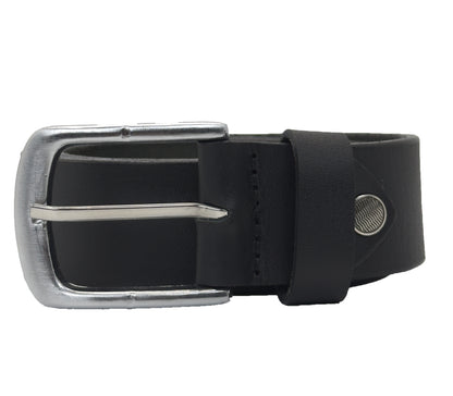 Leather Belts for Men Plain Genuine Leather Belt Black & Brown
