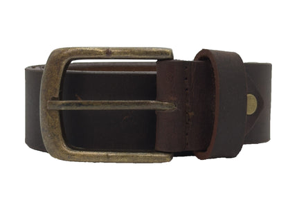 Leather Belts for Men Plain Genuine Leather Belt Black & Brown