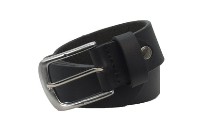 Leather Belts for Men Plain Genuine Leather Belt Black & Brown
