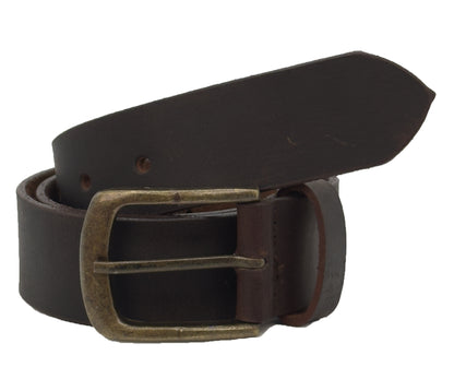 Leather Belts for Men Plain Genuine Leather Belt Black & Brown