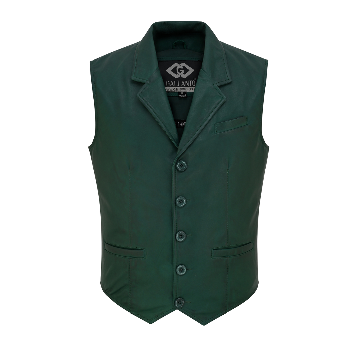 Mens Blazer Style Formal Brown Leather Vest