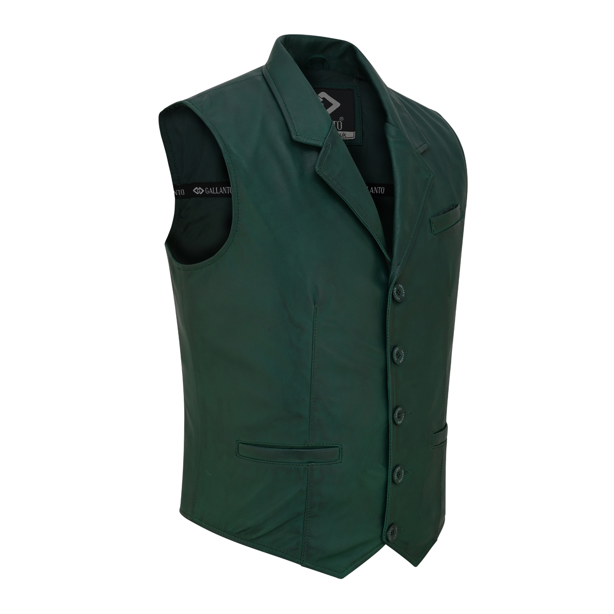 Mens Blazer Style Formal Brown Leather Vest
