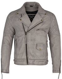 Mens Ashwood Diamond Vintage Brown Biker Style Leather Jacket