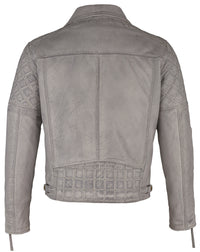 Mens Ashwood Diamond Vintage Brown Biker Style Leather Jacket