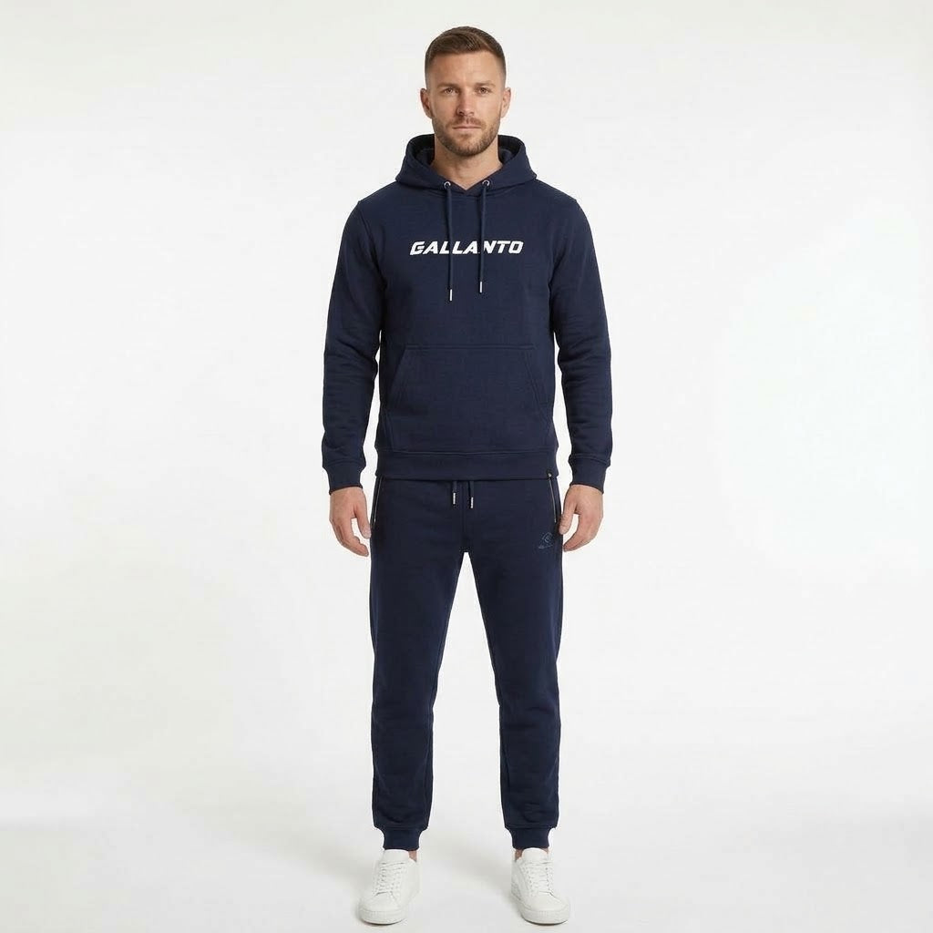 Hoodies for Men in Cotton Fleece with Ribbed Finish