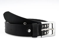 Premium Leather Belts with Round Pyramids Design & Steel Buckle for All