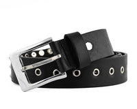 Premium Leather Belts with Round Pyramids Design & Steel Buckle for All
