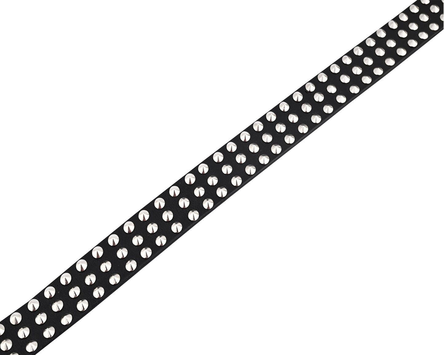 premium leather belts with round pyramids design & steel buckle for all