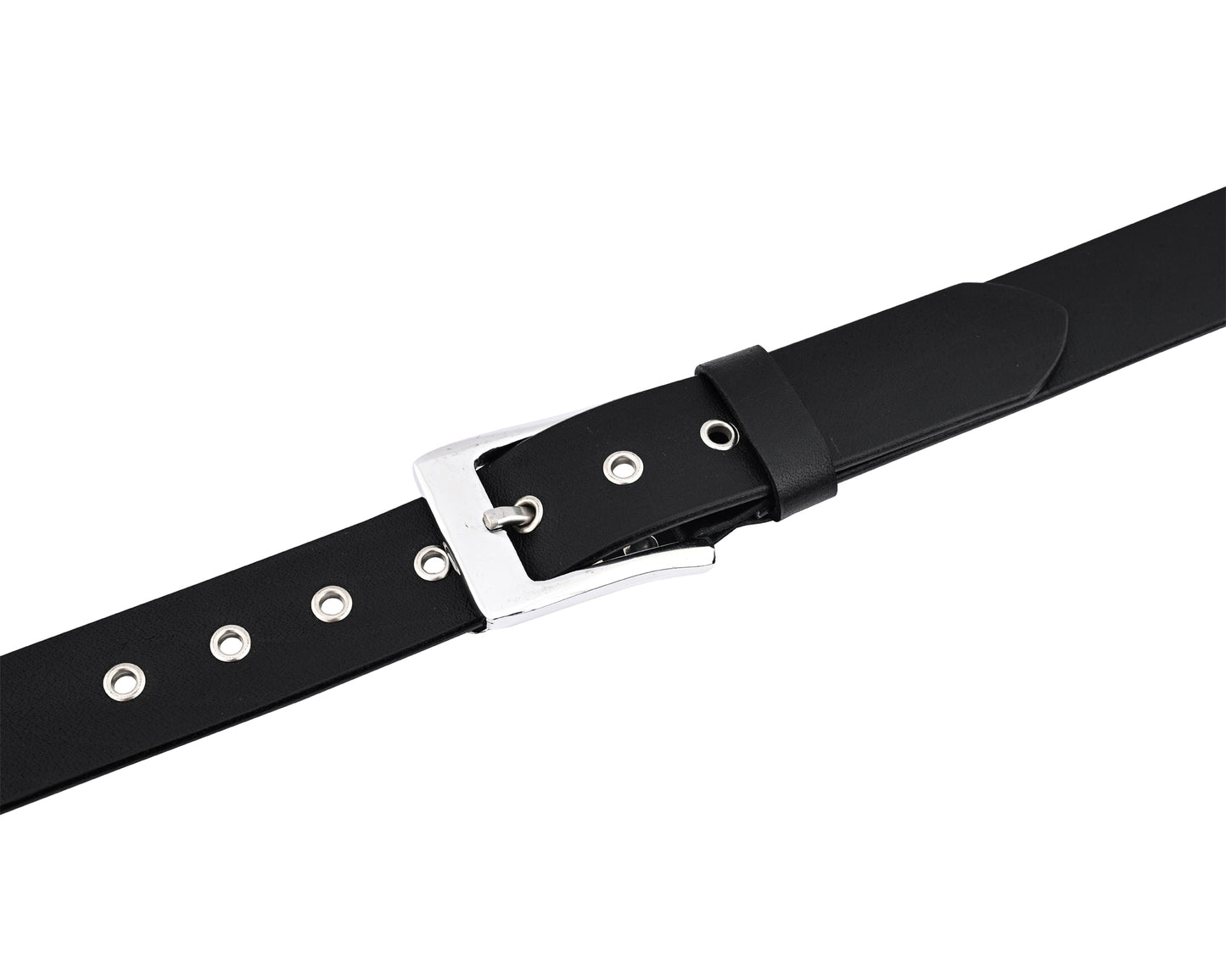 premium leather belts with round pyramids design & steel buckle for all