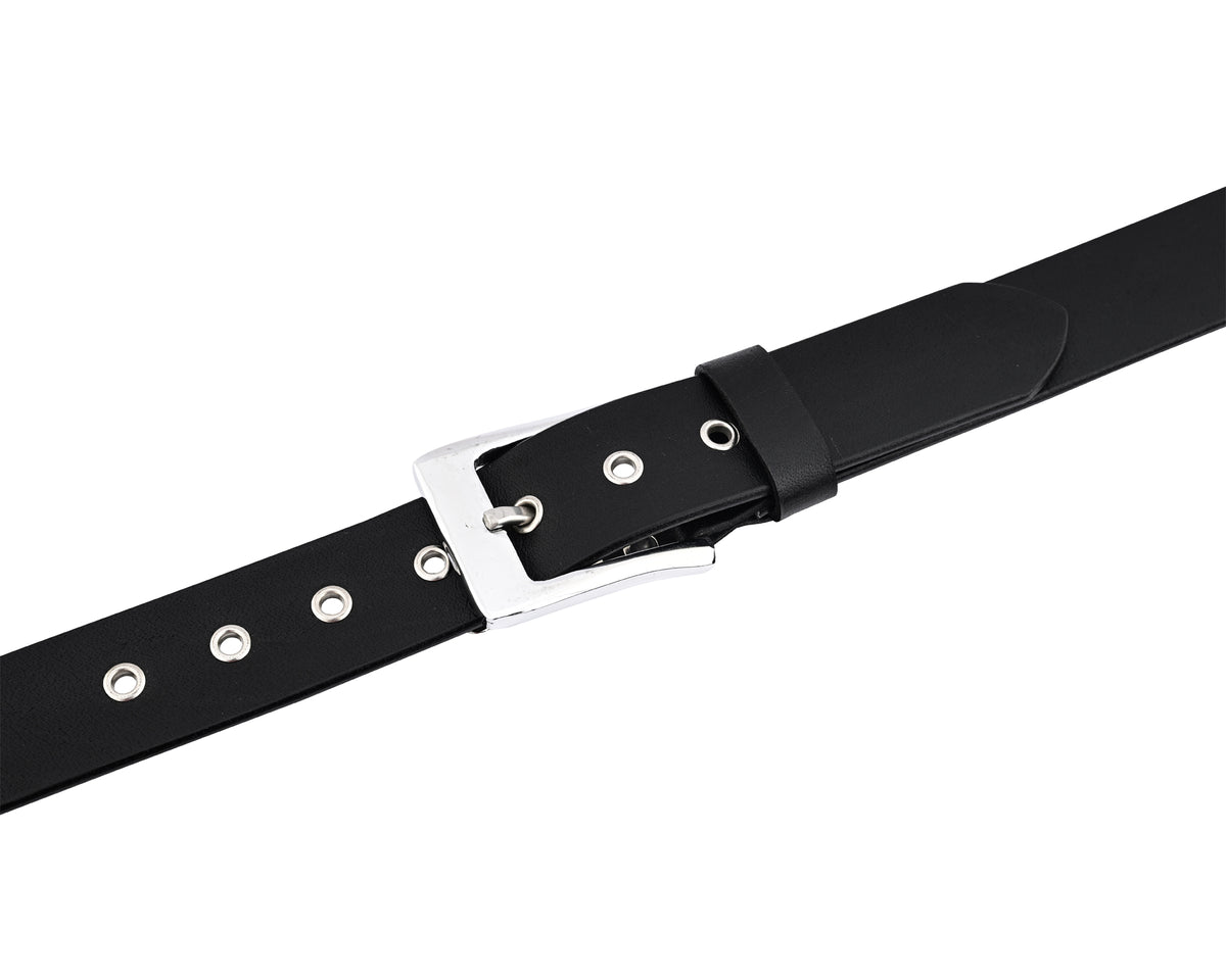 Premium Leather Belts with Round Pyramids Design & Steel Buckle for All