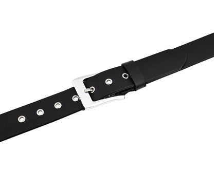 Premium Leather Belts with Round Pyramids Design & Steel Buckle for All