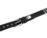 Premium Leather Belts with Round Pyramids Design & Steel Buckle for All