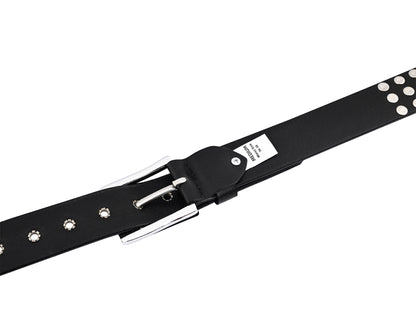 Premium Leather Belts with Round Pyramids Design & Steel Buckle for All