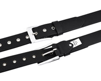 Premium Leather Belts with Round Pyramids Design & Steel Buckle for All