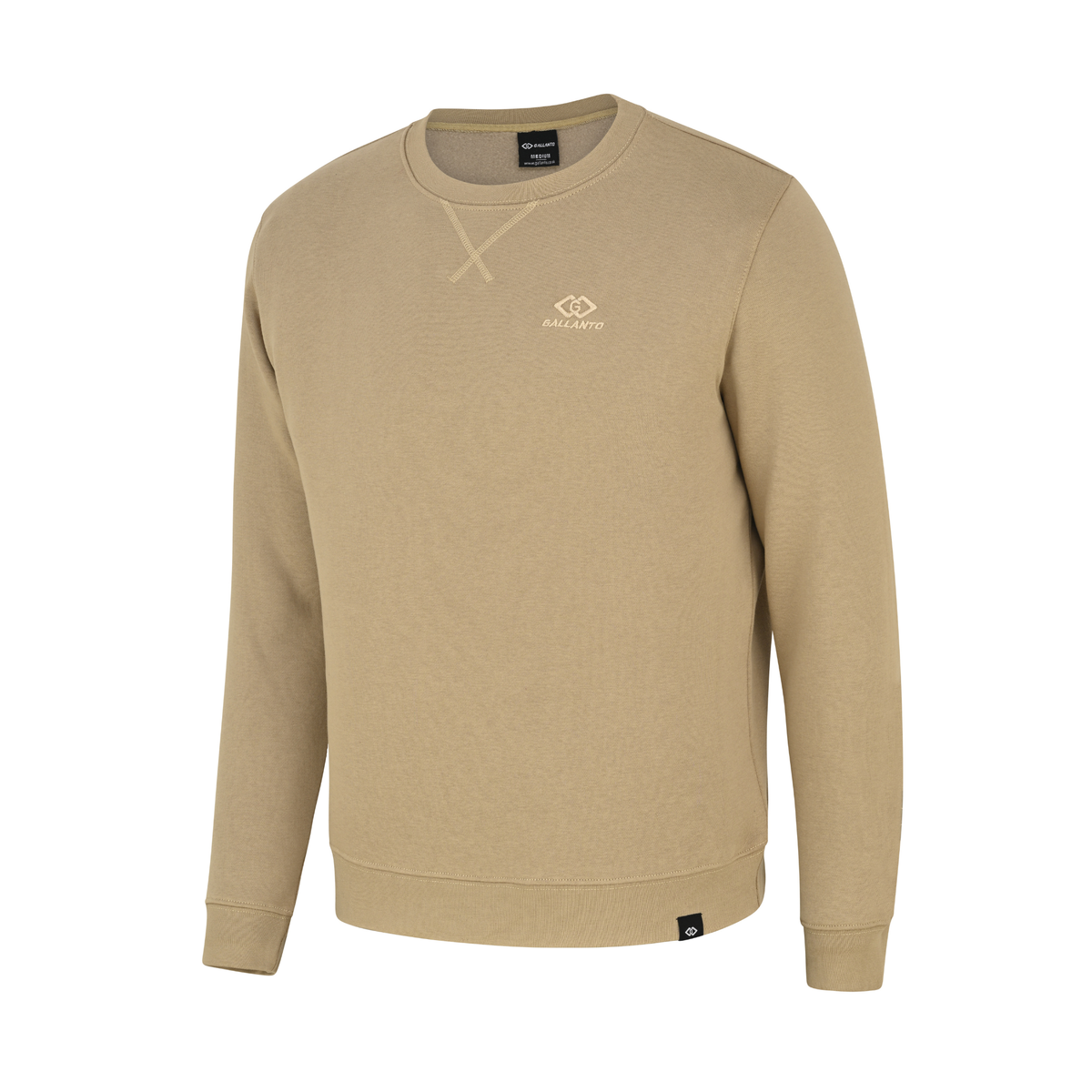 mens sweatshirts in organic cotton with embroided logo crew neck