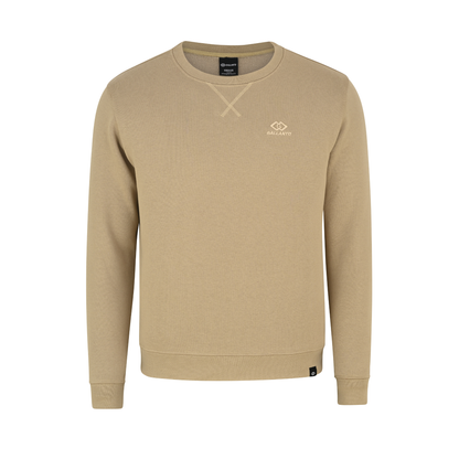 Mens Sweatshirts in Organic Cotton with Embroided Logo Crew Neck