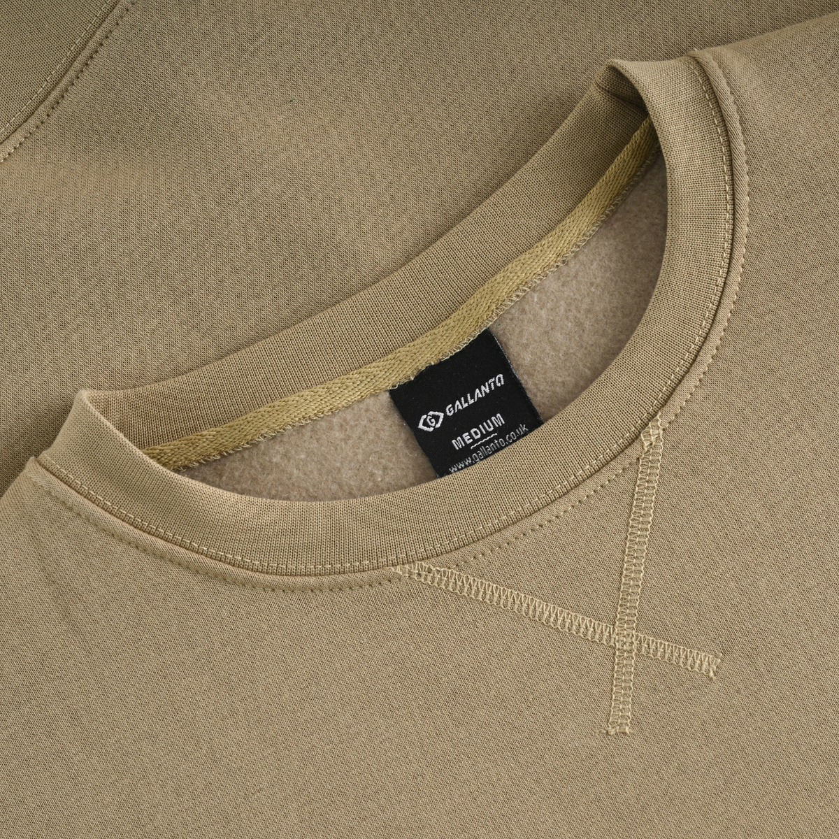 mens sweatshirts in organic cotton with embroided logo crew neck