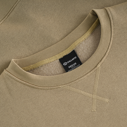 Mens Sweatshirts in Organic Cotton with Embroided Logo Crew Neck