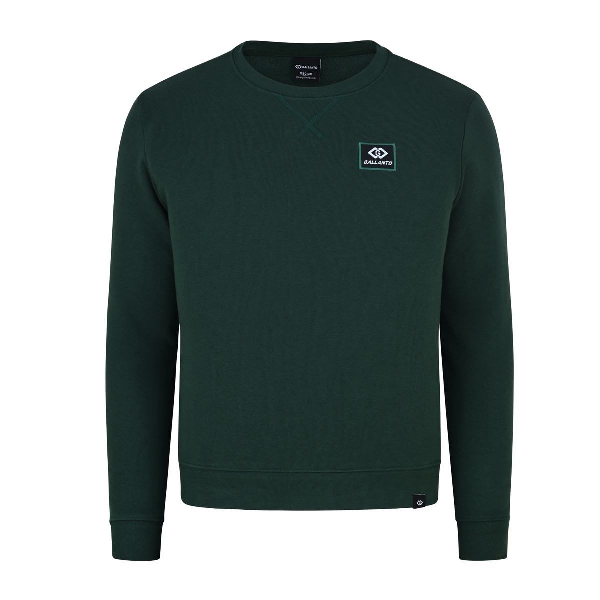 mens sweatshirts in organic cotton with embroided logo crew neck