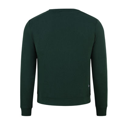 Mens Sweatshirts in Organic Cotton with Embroided Logo Crew Neck