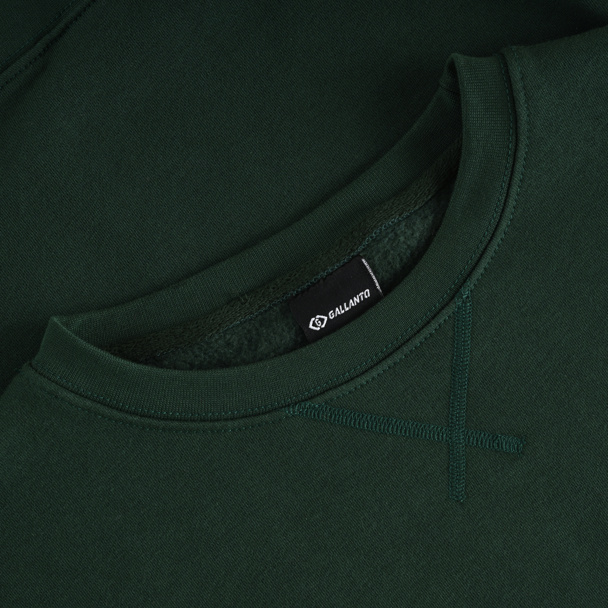 mens sweatshirts in organic cotton with embroided logo crew neck