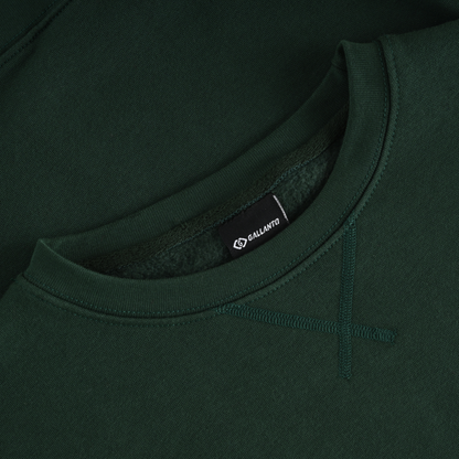 Mens Sweatshirts in Organic Cotton with Embroided Logo Crew Neck