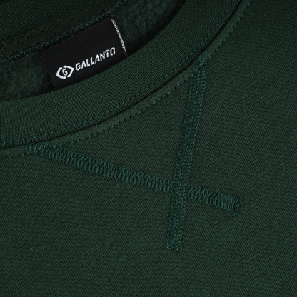 Mens Sweatshirts in Organic Cotton with Embroided Logo Crew Neck