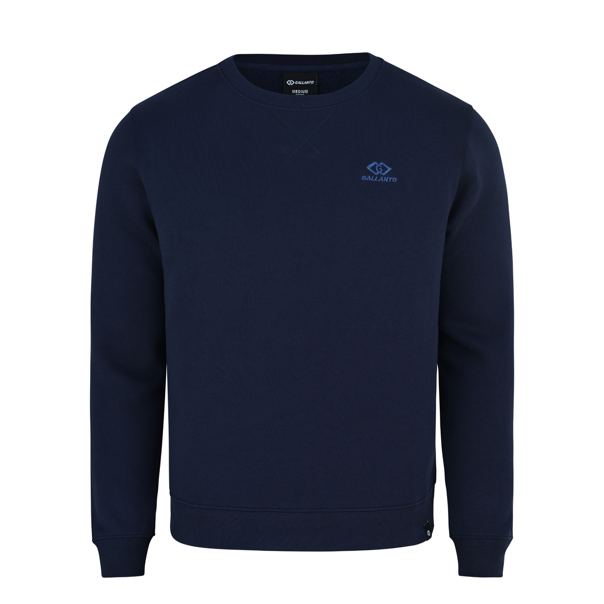 mens sweatshirts in organic cotton with embroided logo crew neck