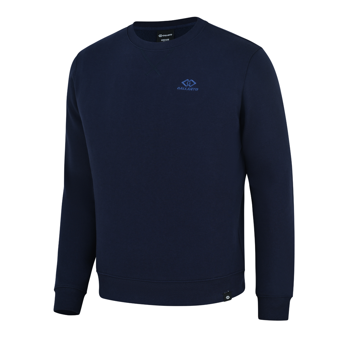 mens sweatshirts in organic cotton with embroided logo crew neck