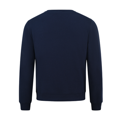 Mens Sweatshirts in Organic Cotton with Embroided Logo Crew Neck